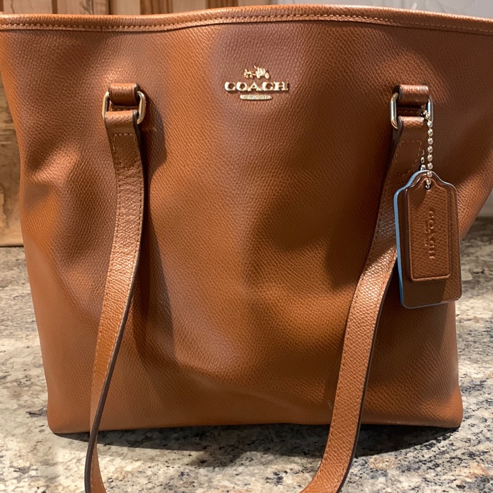 Tan Coach Tote